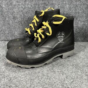 Bata Polyblend Boots Mens‎ Size 10 Black Rubber Waterproof Ankle Work Made USA